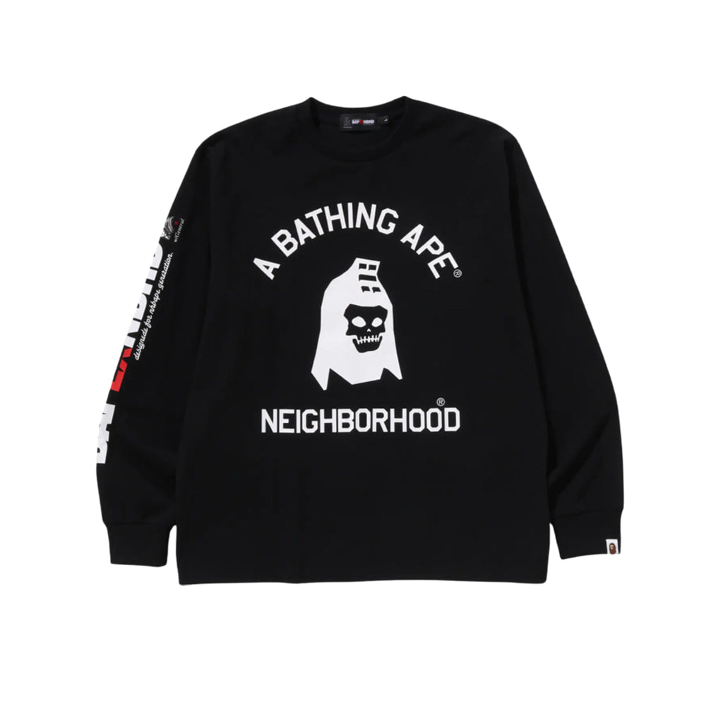 베이프 X 네이버후드 롱슬리브 티셔츠 (국내배송)(3COLOR)