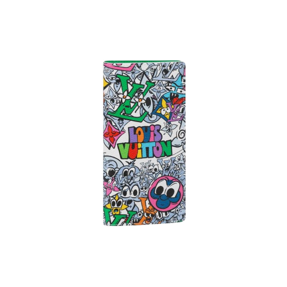 루이비통 브라짜 월릿 장지갑 코믹 코티드 캔버스
