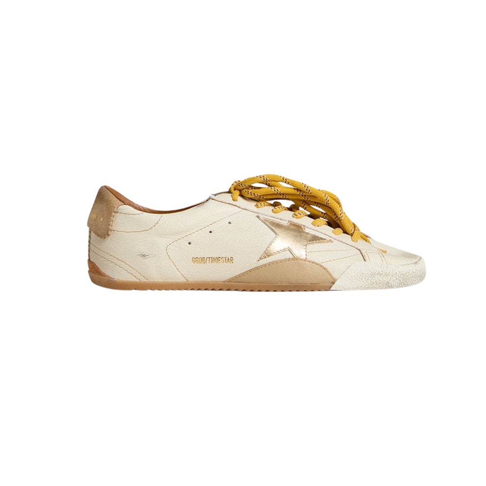 골든구스 트루스타 화이트 나파 레더 골드스타 힐탭 베이지