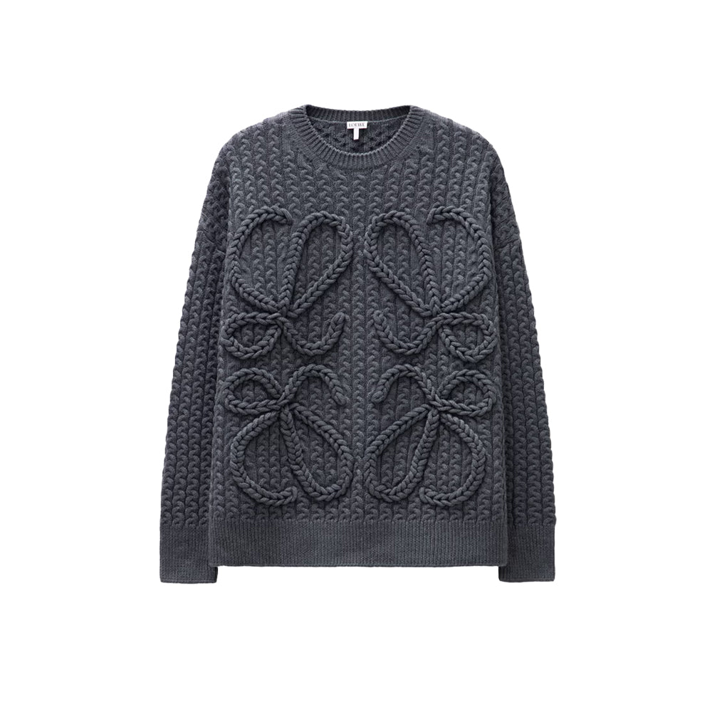 로에베 아나그램 케이블니트 울 스웨터(2COLOR)