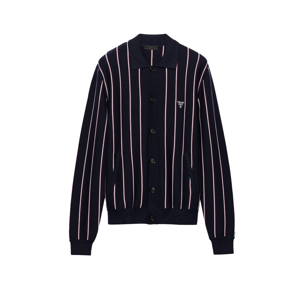 프라다 스트라이프 울가디건(국내배송)(당일배송)