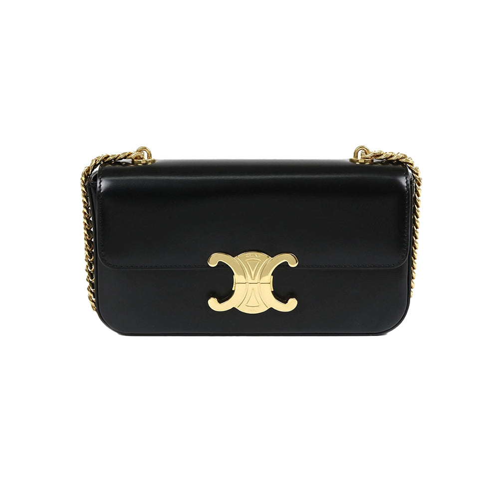 셀린느 샤이니 카프스킨 클로드 체인 숄더백