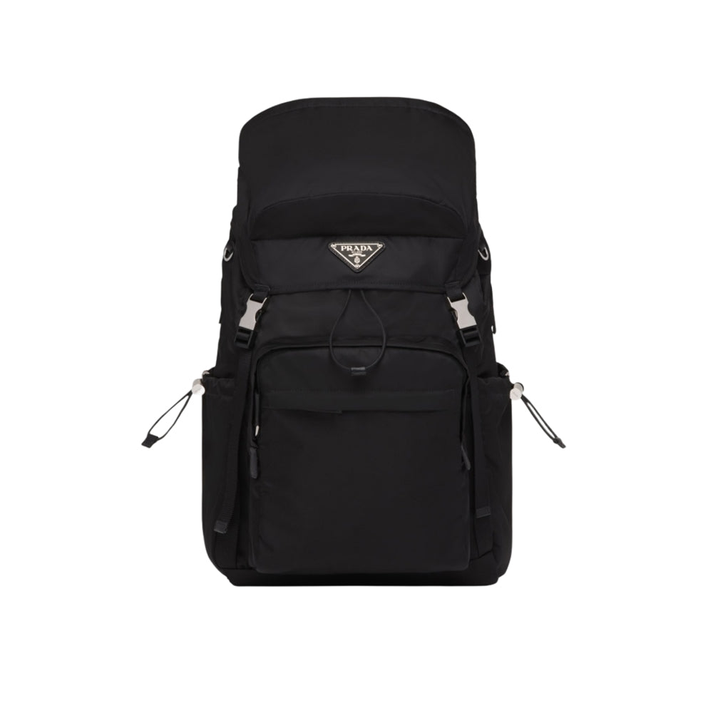 프라다 리나일론 사피아노 레더 백팩 블랙