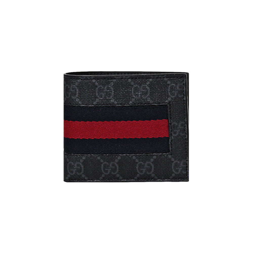 구찌 GG수프림 웹 지갑 블랙 그레이