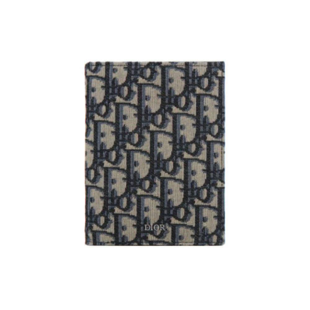 디올 오블리크 2단 카드홀더 베이지