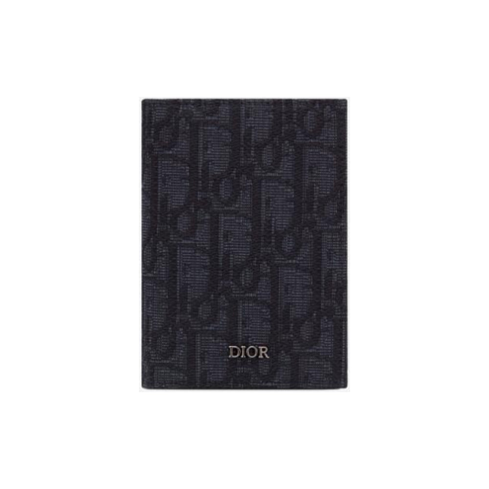 디올 오블리크 2단 카드홀더 블랙