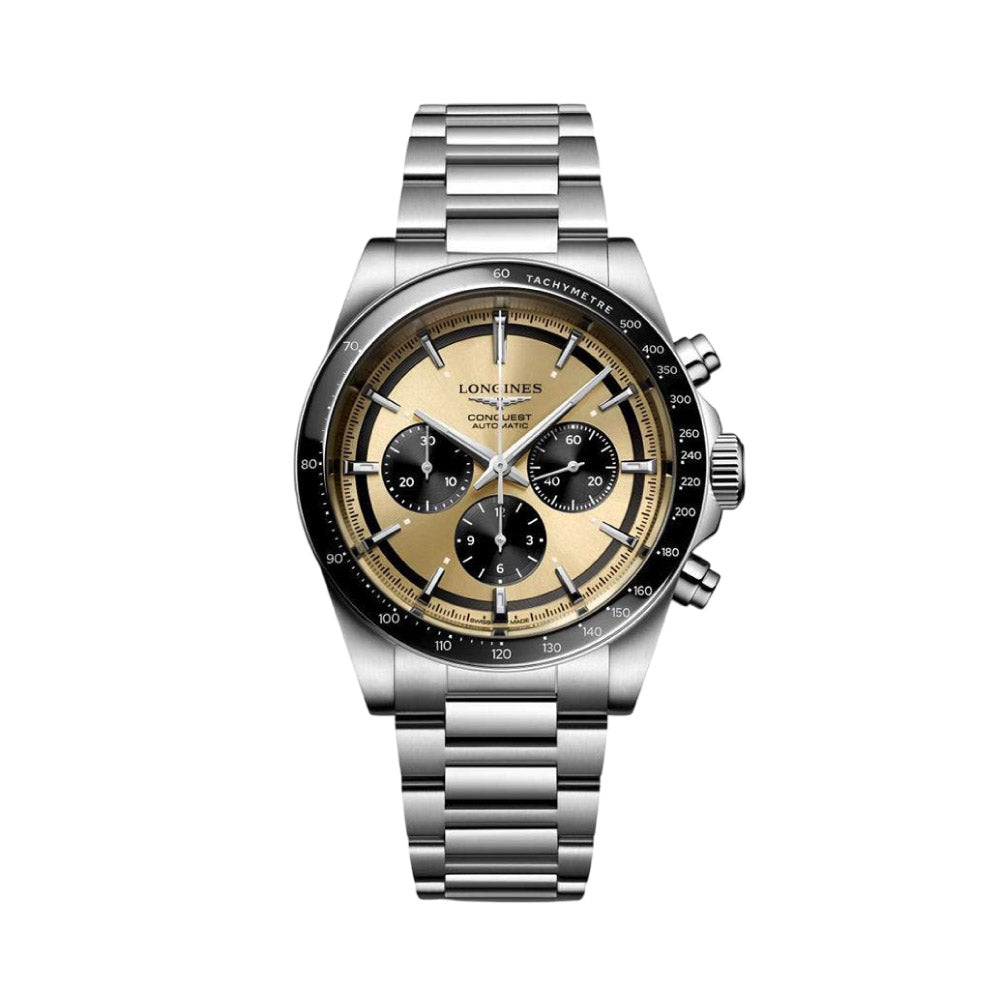 론진 콘퀘스트 크로노그래프 오토메틱 42 브라운 다이얼