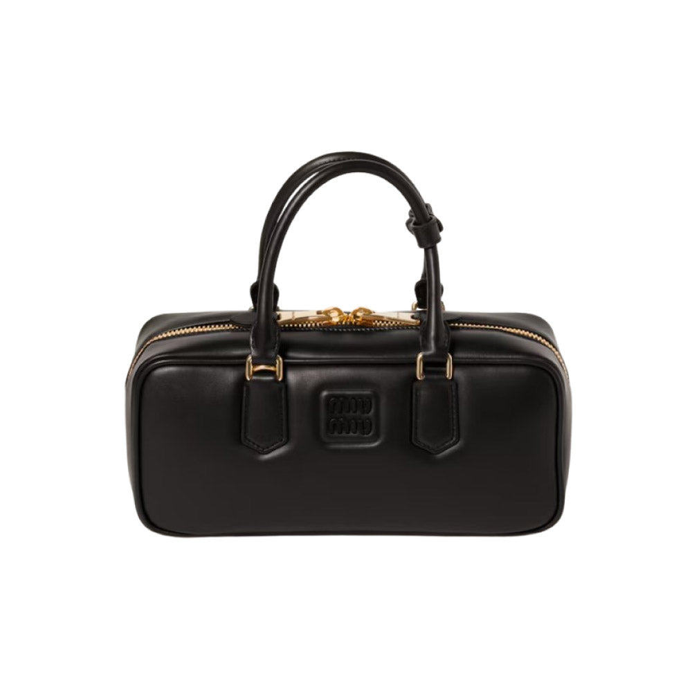 미우미우 아르카디 가죽백 블랙