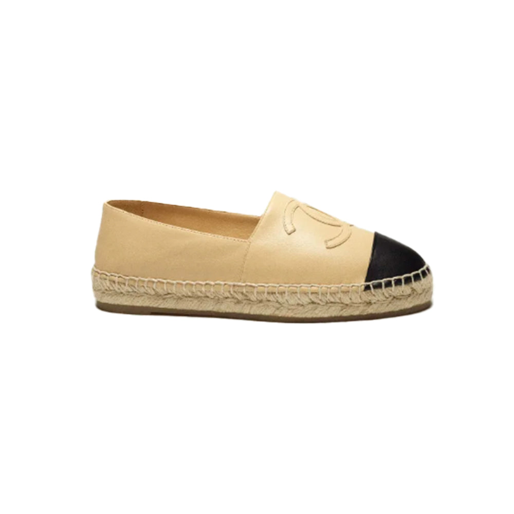 샤넬 에스파드리유 램스킨 베이지블랙