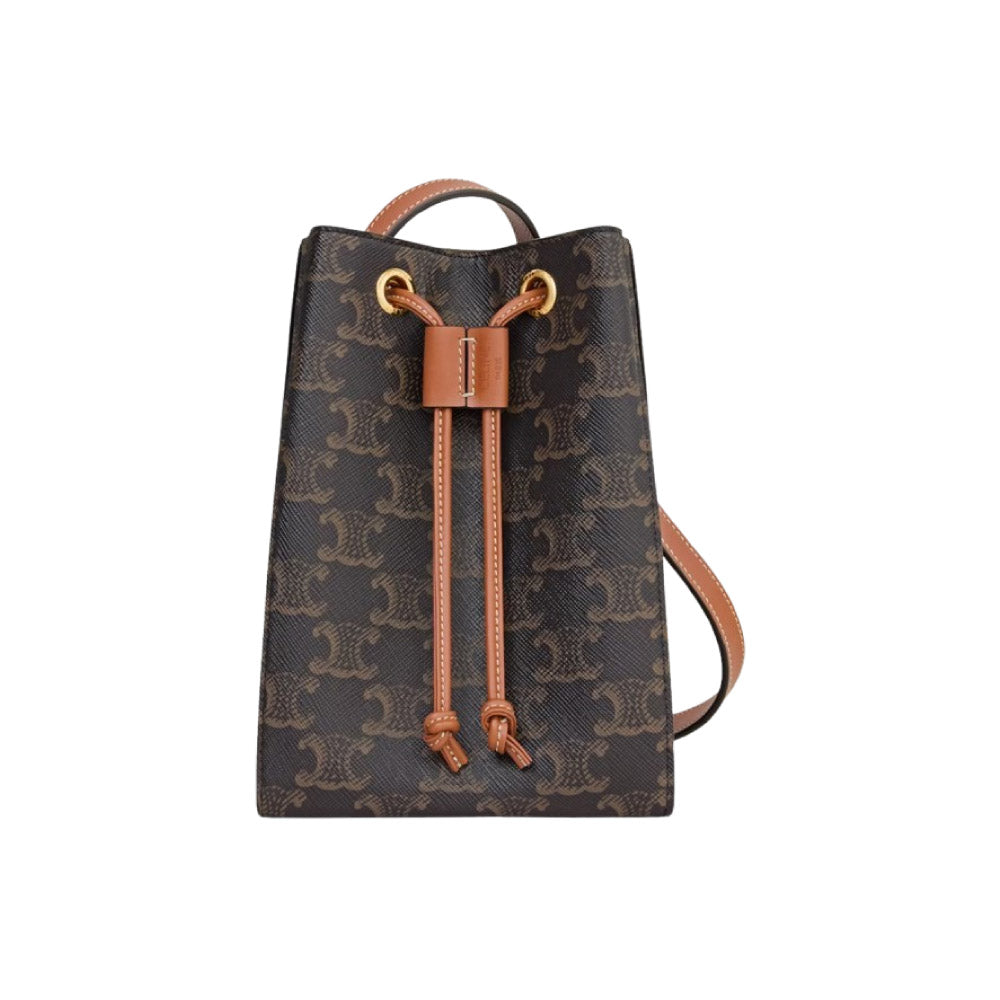 셀린느 마이크로 세일러 미니 버킷백 탄