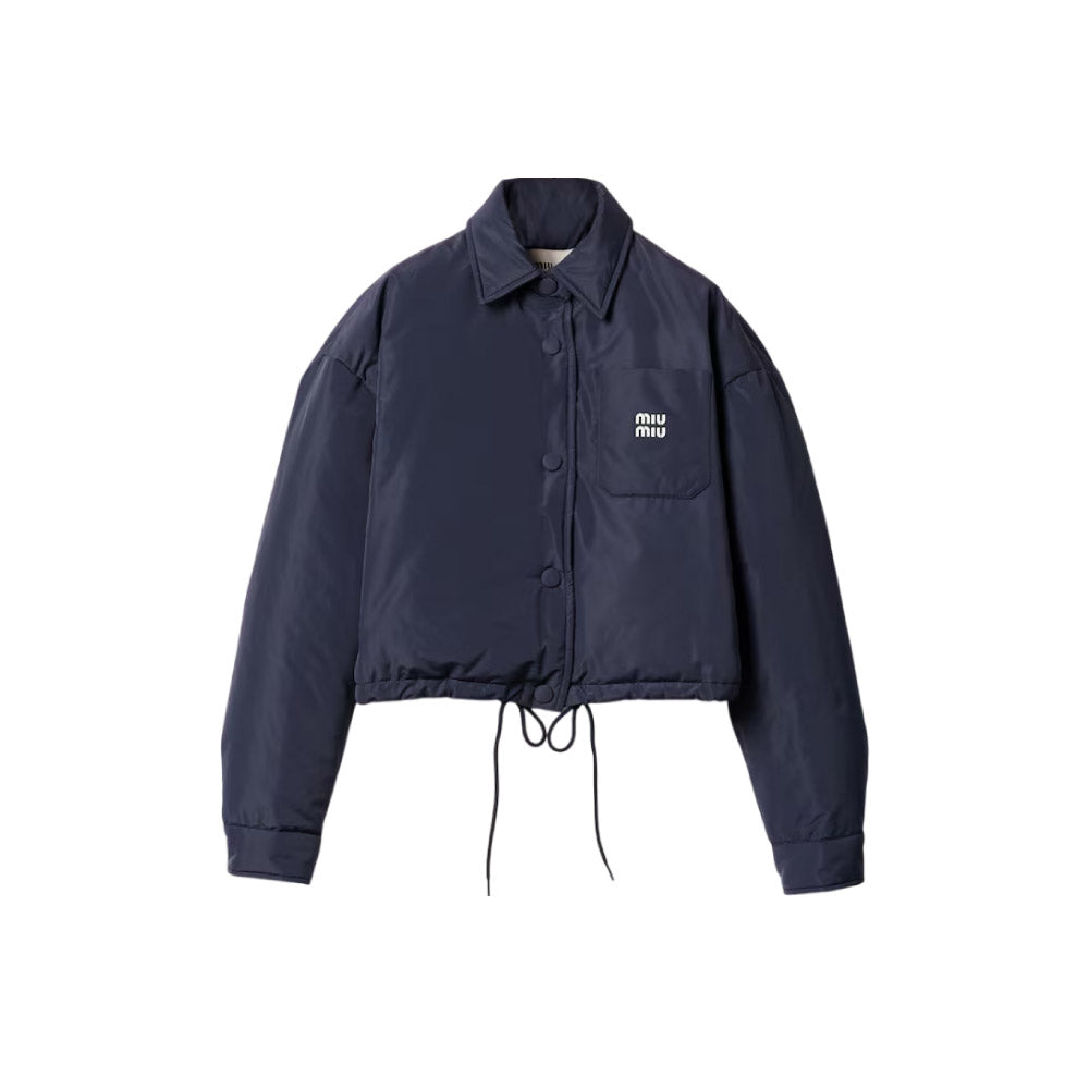 미우미우 퐁제 크롭 다운 자켓 블루