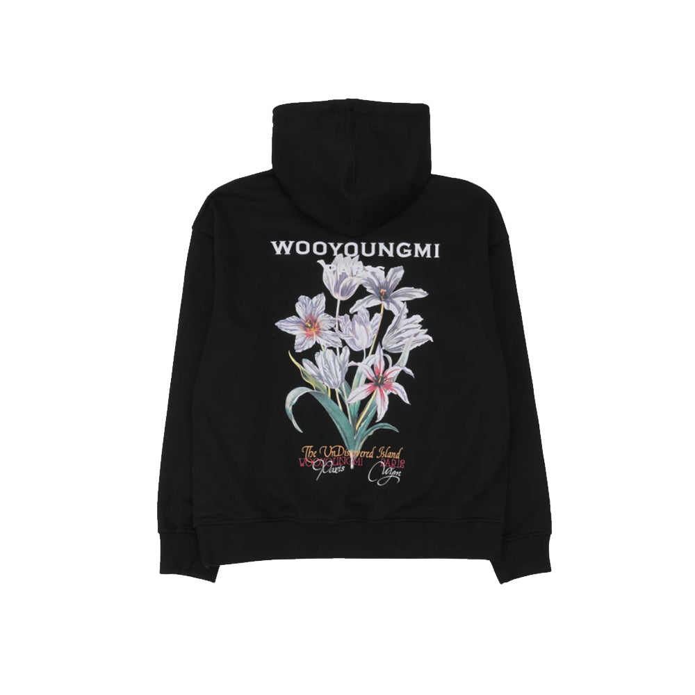 우영미 플라워 그래픽 후드(블랙) (국내배송)