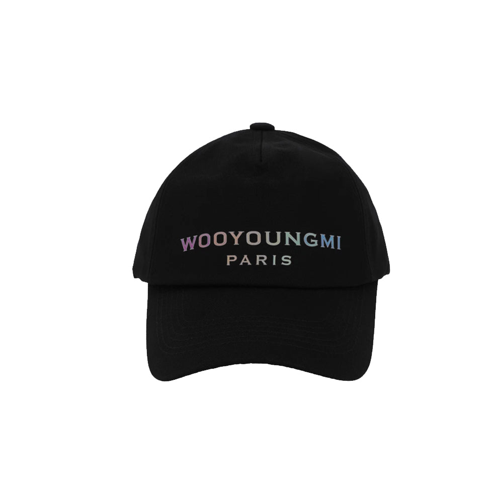 우영미 렌티큘러 엠브로이드 볼캡(블랙) (국내배송)