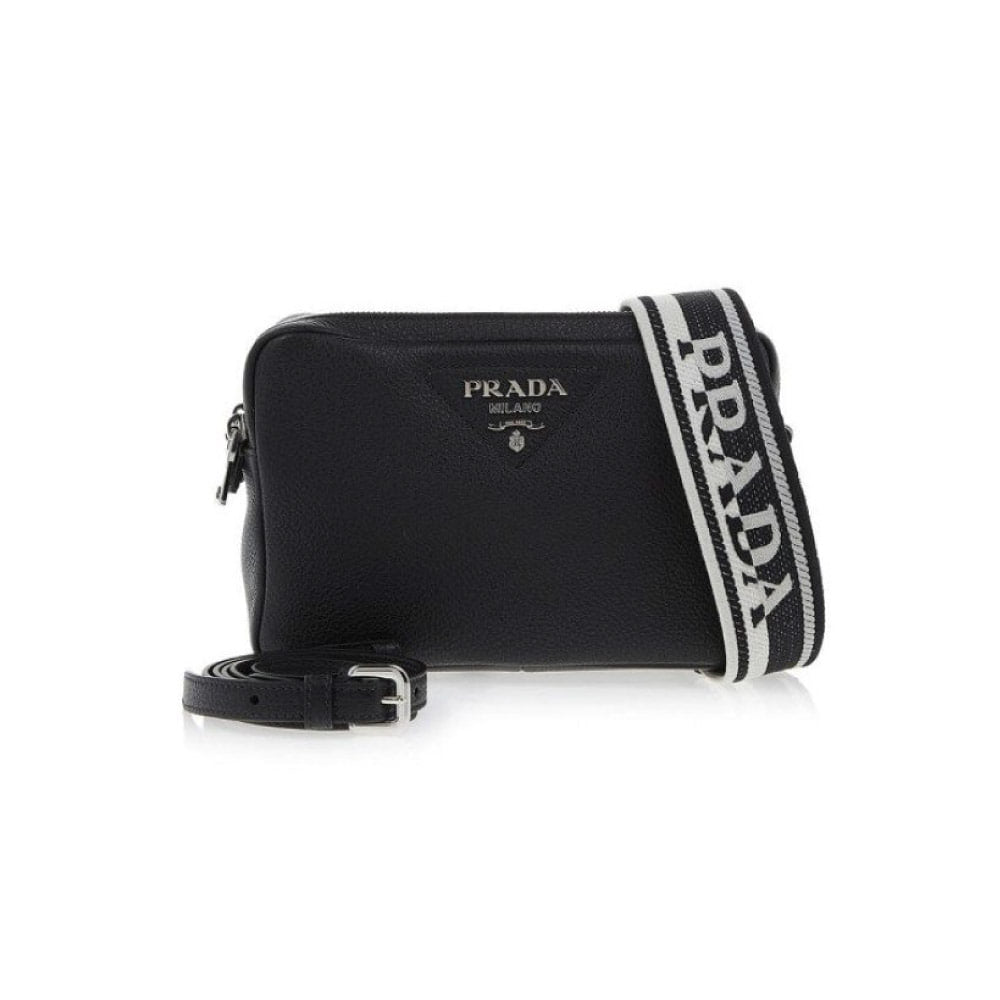 프라다 플로 레더 스트랩 숄더백