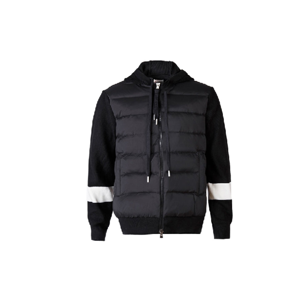 몽클레어 프런트 니트 후드 패딩(블랙) (국내배송)