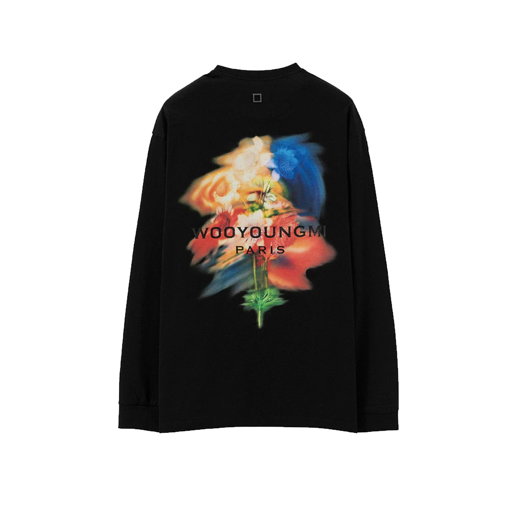 우영미 스웨잉 플라워 맨투맨(블랙) (국내배송)