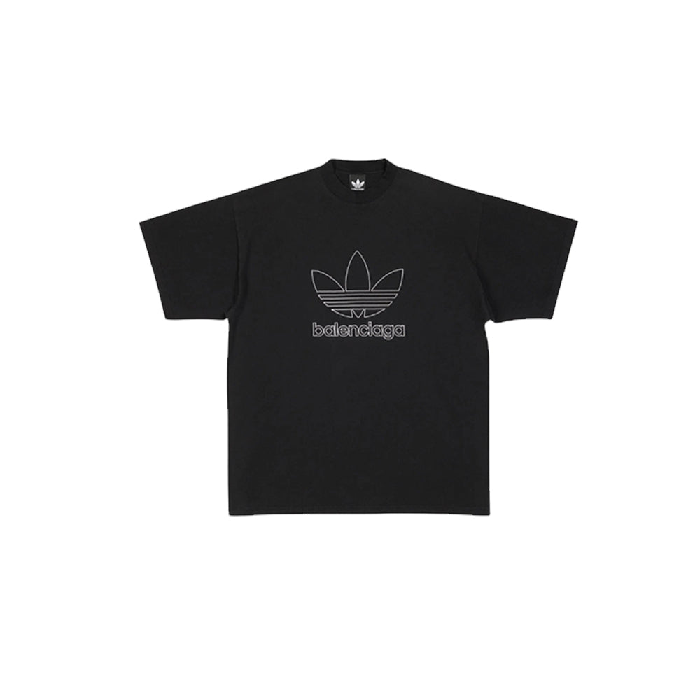 발렌시아가 X 아디다스 티셔츠 오버사이즈 (블랙) (국내배송)