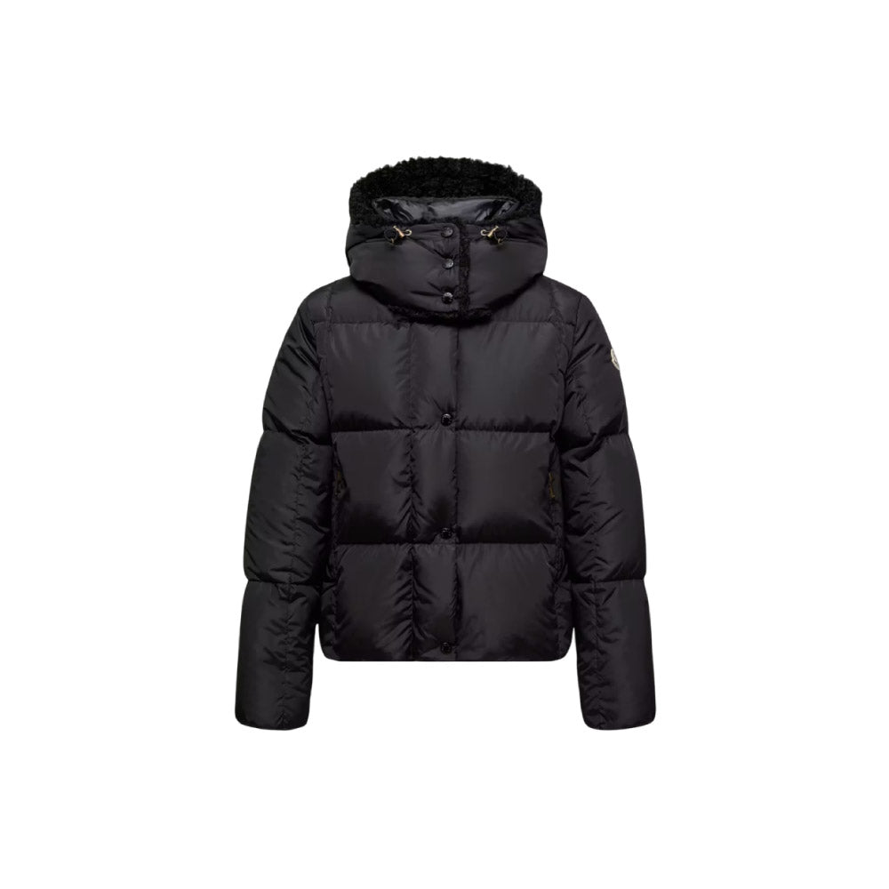 몽클레어 카스텔노우 스퀘어 퀼팅 후드 쇼트 다운 자켓 블랙