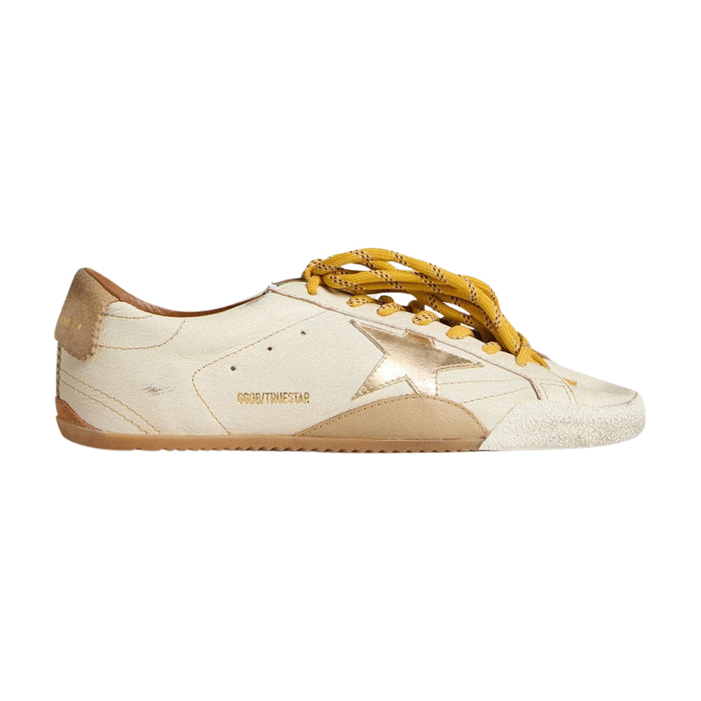 골든구스 트루스타 화이트 나파 레더 골드스타 힐탭 베이지