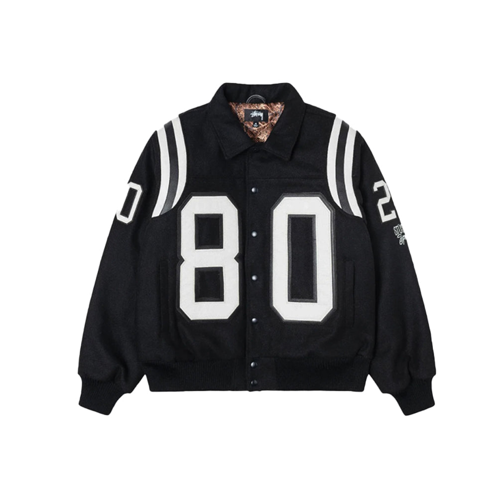 스투시 80 울 바시티 자켓 (블랙) (국내배송)