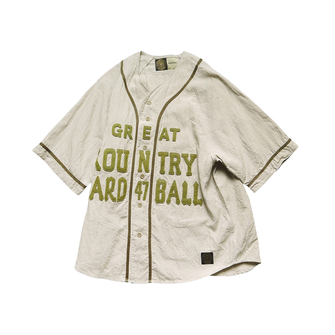 캐피탈 프렌치 리넨 컨트리 베이스볼 셔츠  (국내배송)