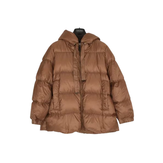 막스마라 세이아 후드 구스 다운 자켓 카멜