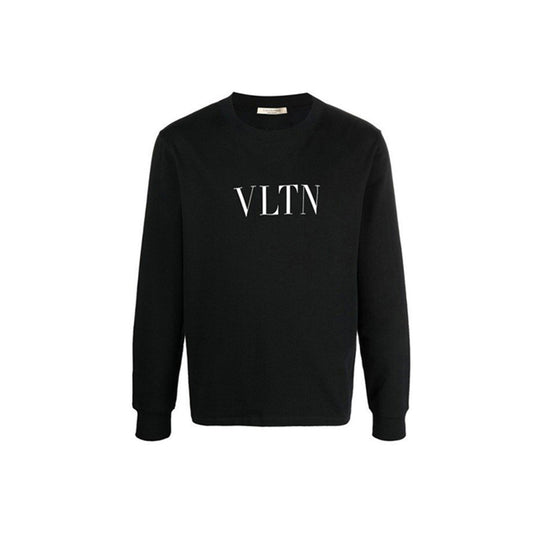 발렌티노 로고 크루넥 스웨트 셔츠 (블랙) (국내배송) (당일배송)