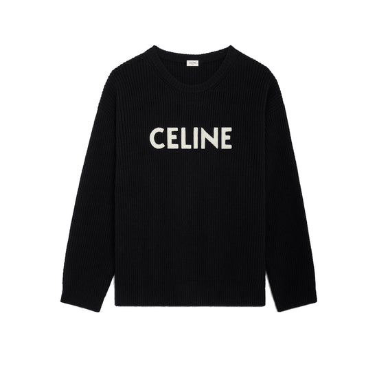 셀린느 리브드 오버사이즈 스웨터(블랙) (국내배송)