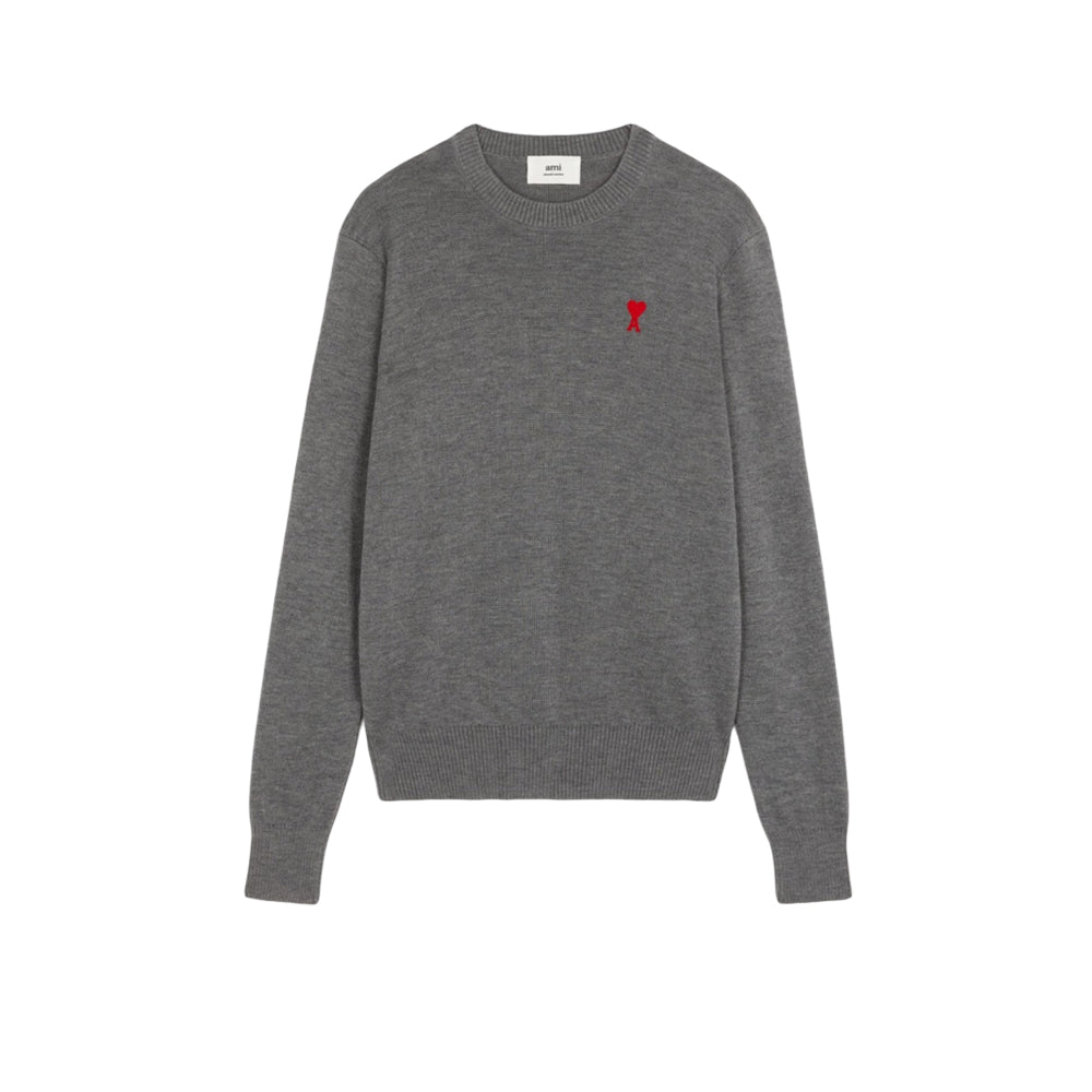 아미 로고 자수 울 니트(국내배송)(당일배송)(4color)