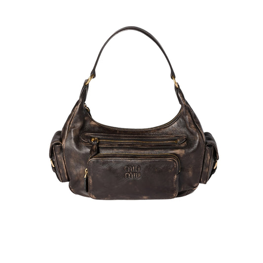 미우미우 나파 레더 포켓 백 커피