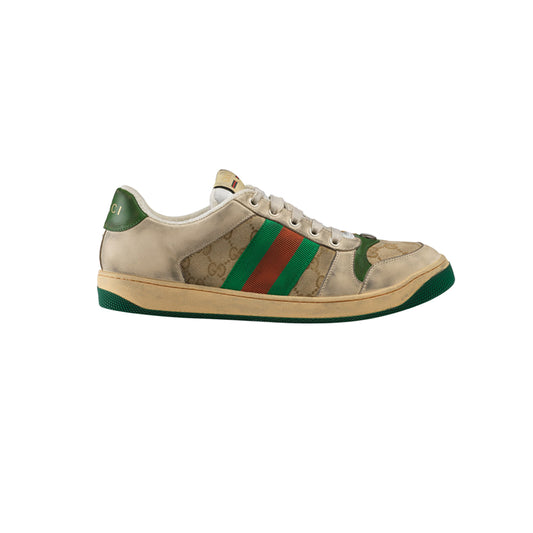 구찌 스크리너 GG 캔버스 디스트레스드 스니커즈