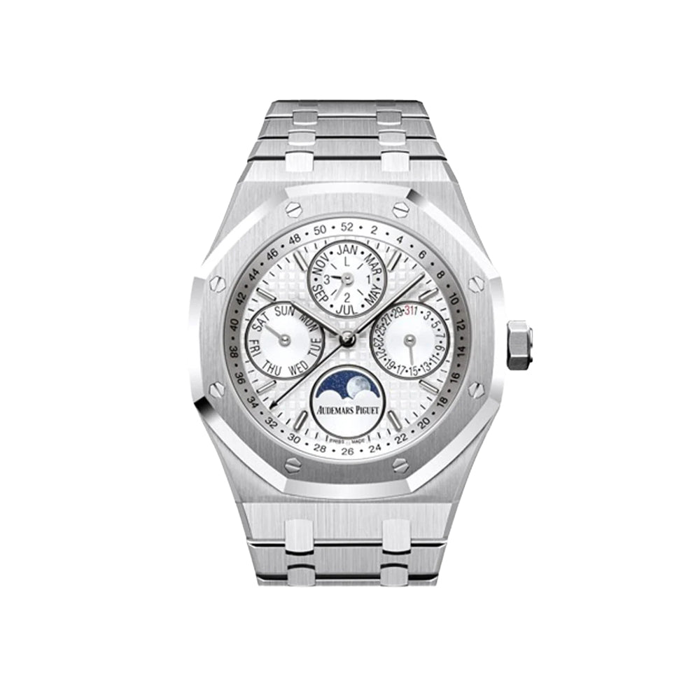 오데마피게 로열 오크 실버 톤 다이얼 워치