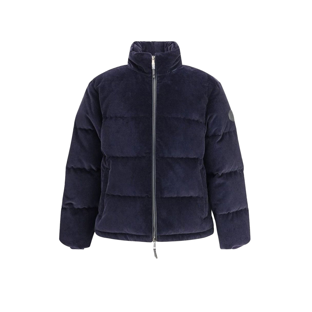 버버리 EKD 로고 패치 코듀로이 다운 자켓