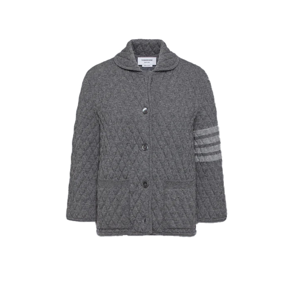 톰브라운 퀼티드 자카드 메리노 울4바 워크자켓(2COLOR)