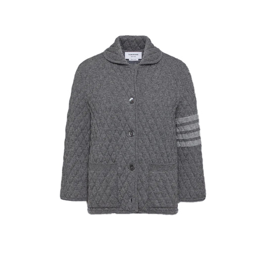 톰브라운 퀼티드 자카드 메리노 울4바 워크자켓(2COLOR)