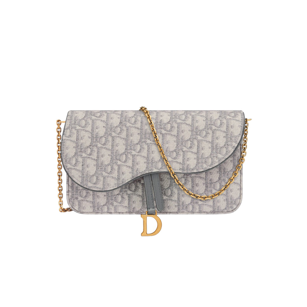 디올 오블리크 새들 미디엄 체인 파우치