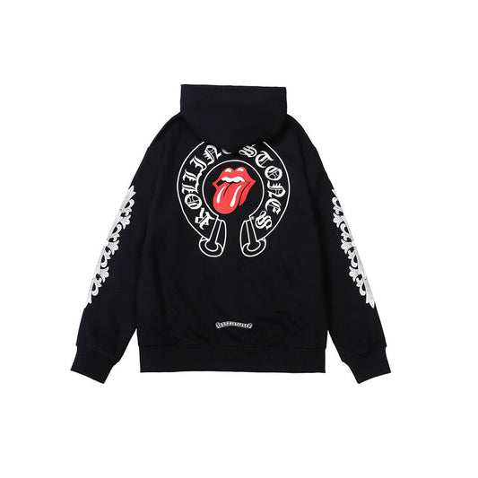 크롬하츠 롤링스톤 프린팅 후드집업(기모)(국내배송)(당일배송)