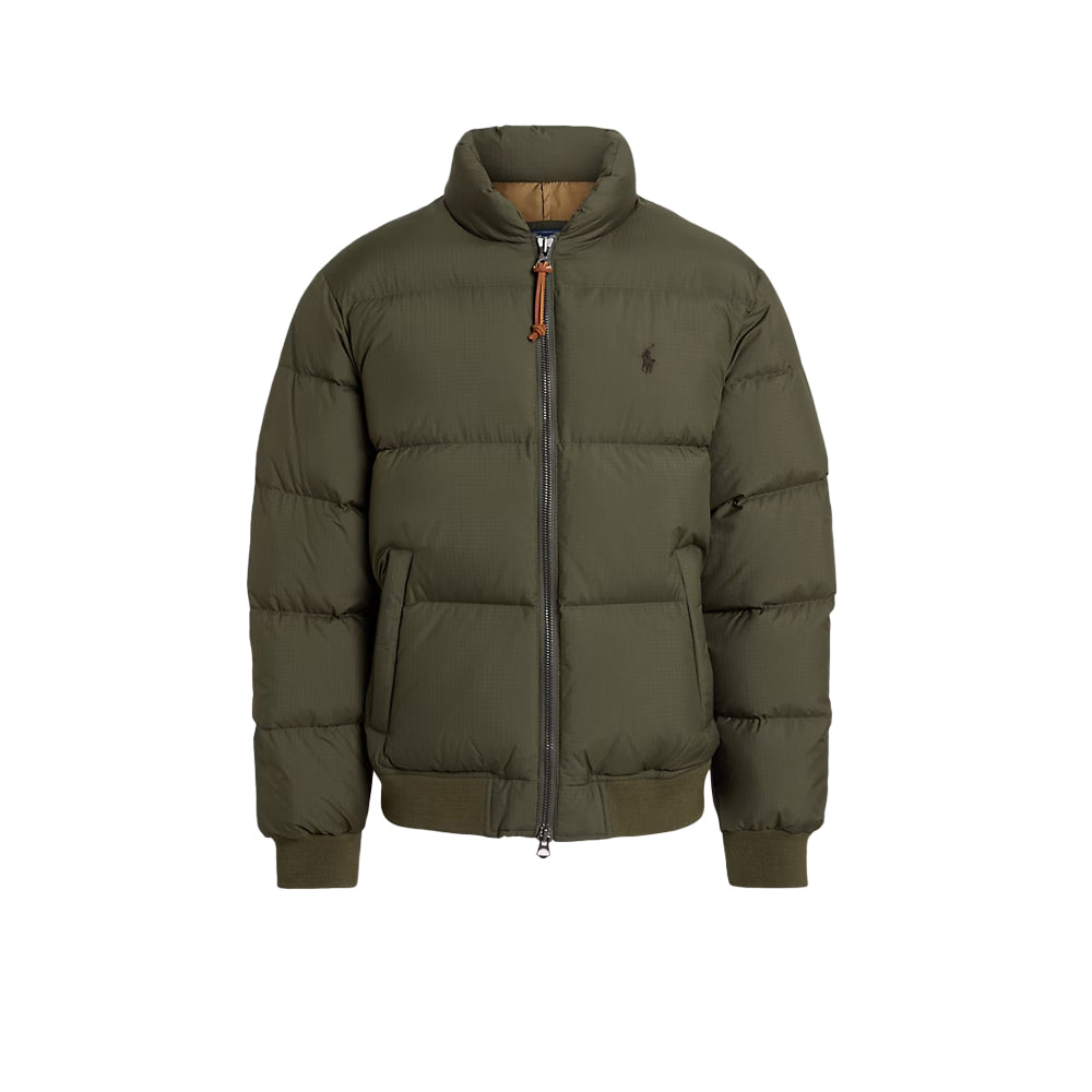 폴로 텍스쳐 립스탑 다운자켓(2COLOR)