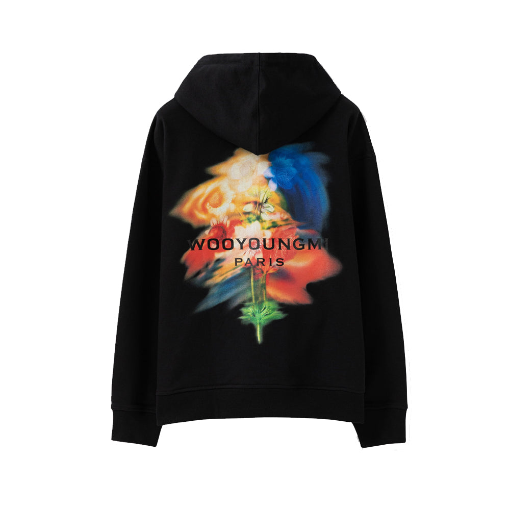 우영미 스웨잉 플라워 후드(블랙) (국내배송)