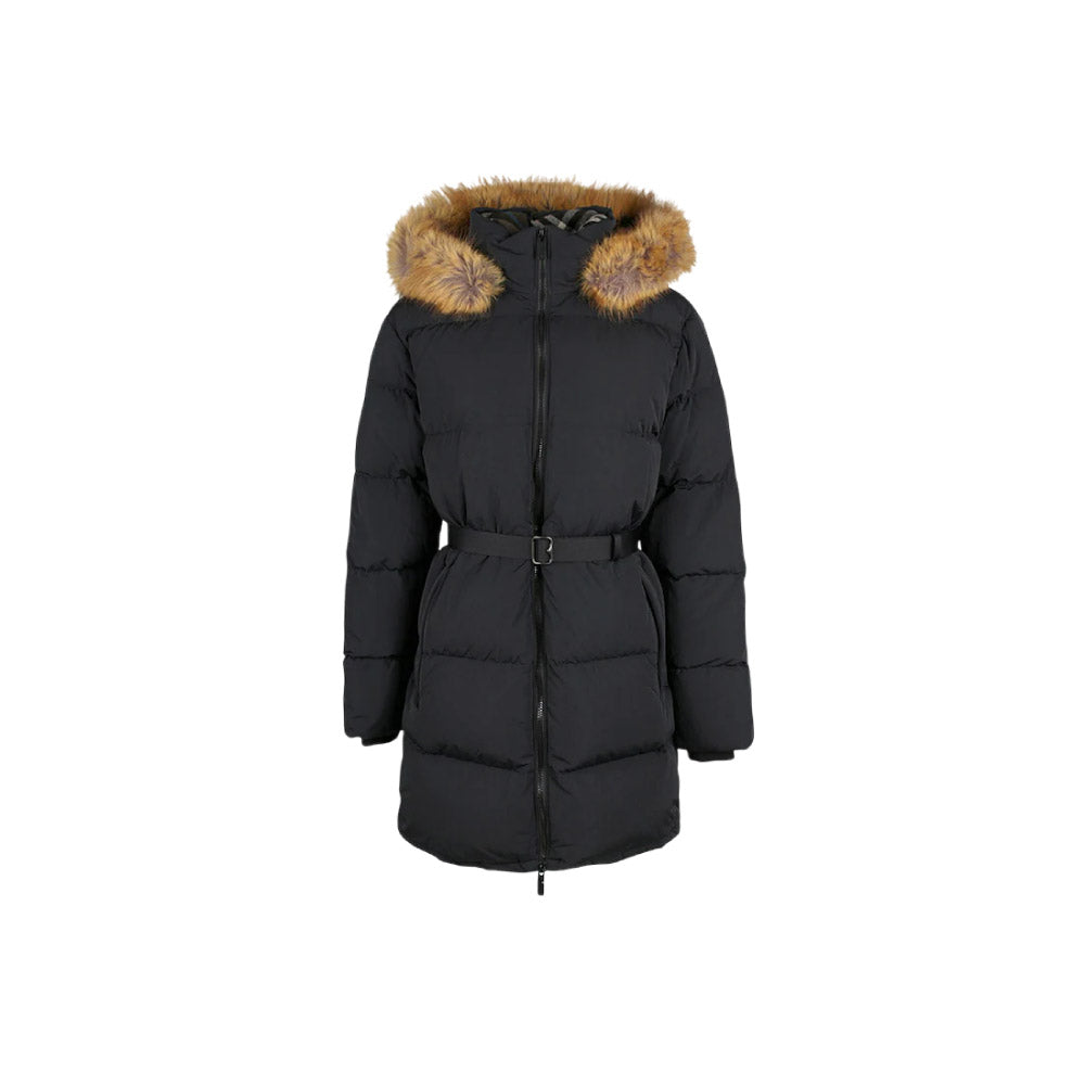 버버리 나일론 퍼 패딩자켓 블랙