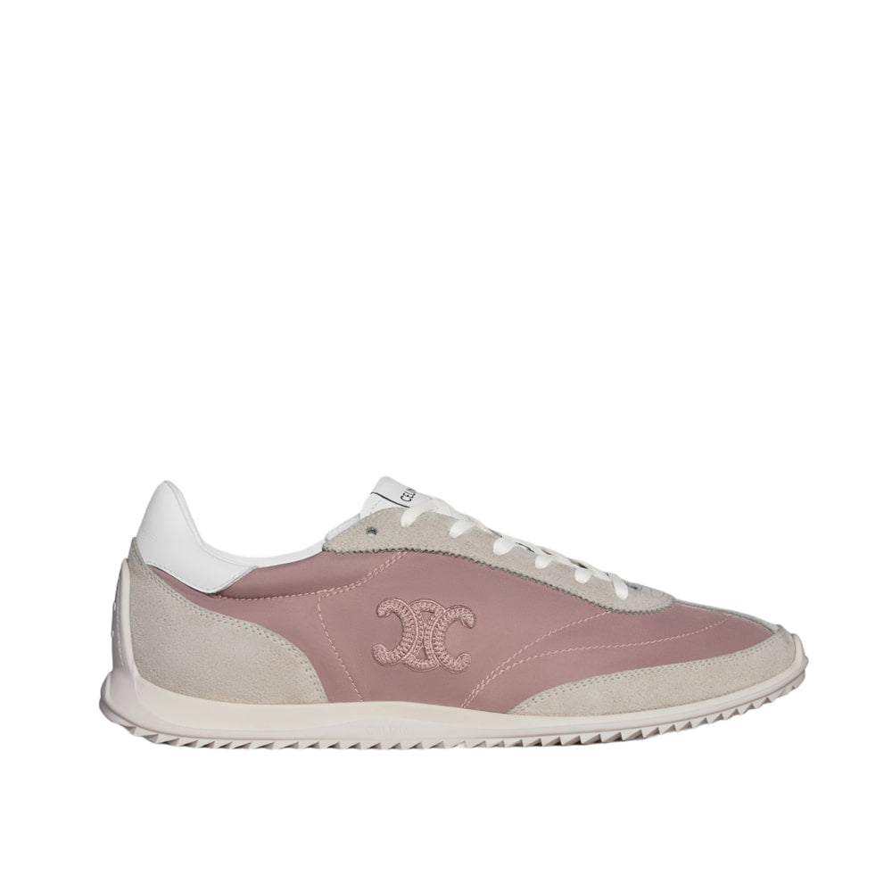 셀린느 나일론 스웨이드 카프스킨 레이서 로우 탑 스니커즈