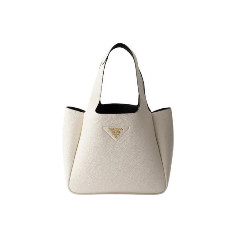 프라다 스몰 레더 토트백 화이트