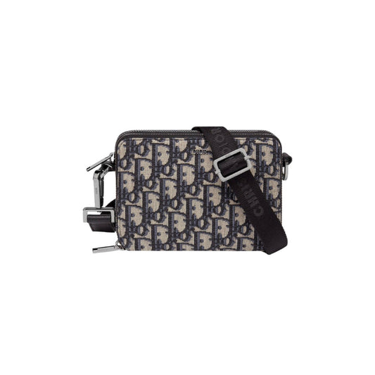 디올 숄더 스트랩 파우치 베이지 블랙