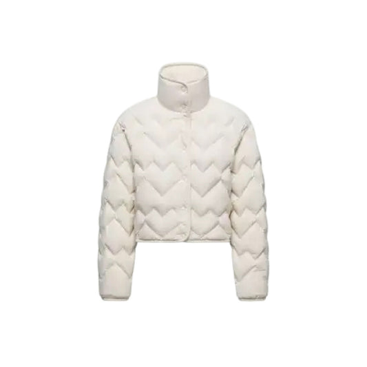몽클레어 숏 다운 패딩 자켓 화이트