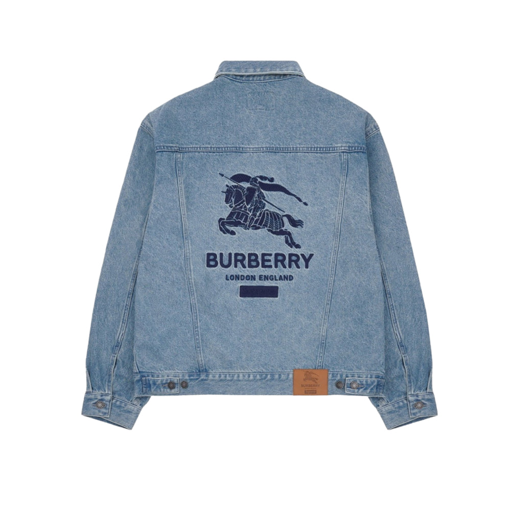 슈프림 X 버버리 데님 트러커 자켓 워시드블루