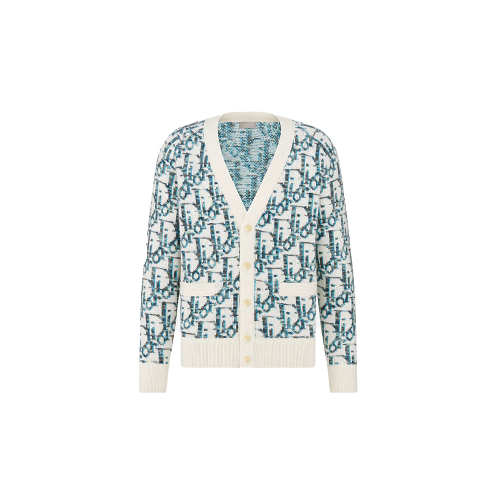 디올 캐시미어 오블리크 자카드 가디건(국내배송)(당일배송)