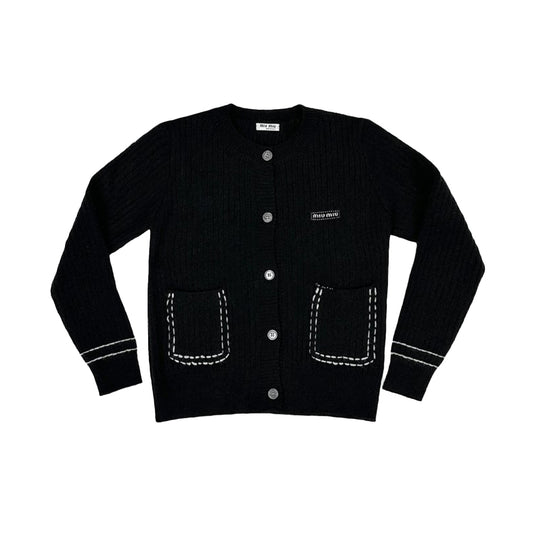 미우미우 스티치 패치 가디건(국내배송)(2color)