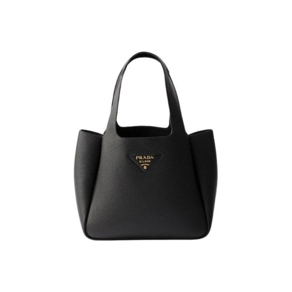 프라다 스몰 레더 토트백 블랙