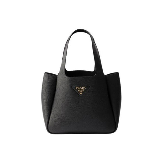 프라다 스몰 레더 토트백 블랙