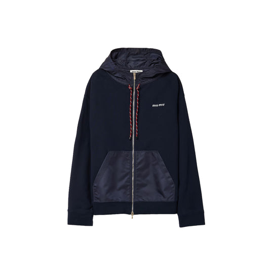 미우미우 코튼 플리스 지퍼 후드(국내배송)